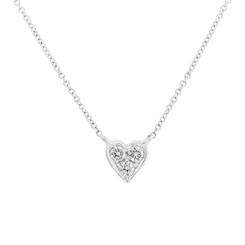 3 Diamond Heart Necklace