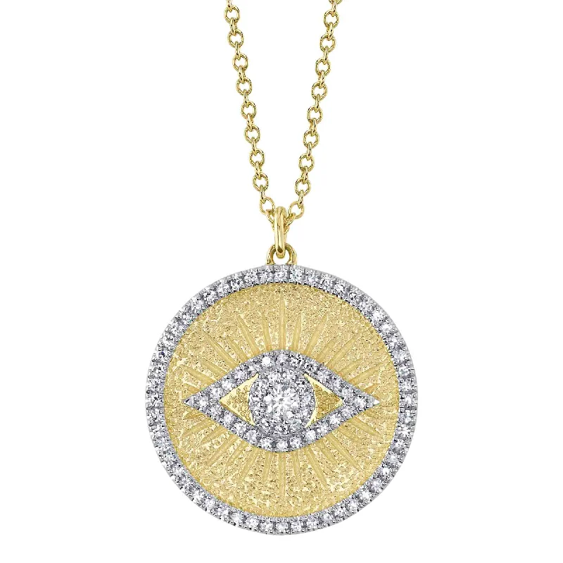 Diamond Evil Eye Medallion