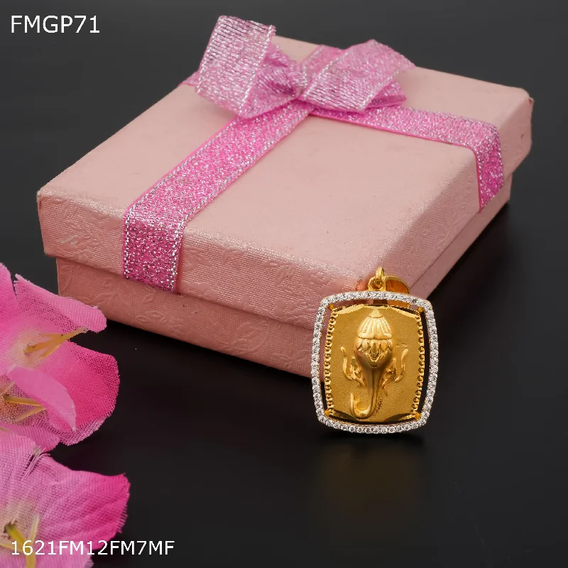 Freemen Ganpati ad pendantn with gold plated for Men - FMGP71