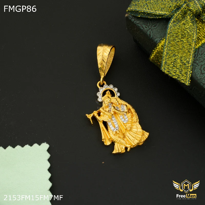 Freemen Krishna with AD Pendent Gold plated for Men - FMGP86