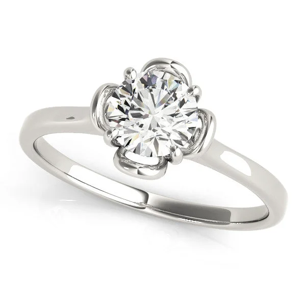 14k Gold Round Solitaire Engagement Ring