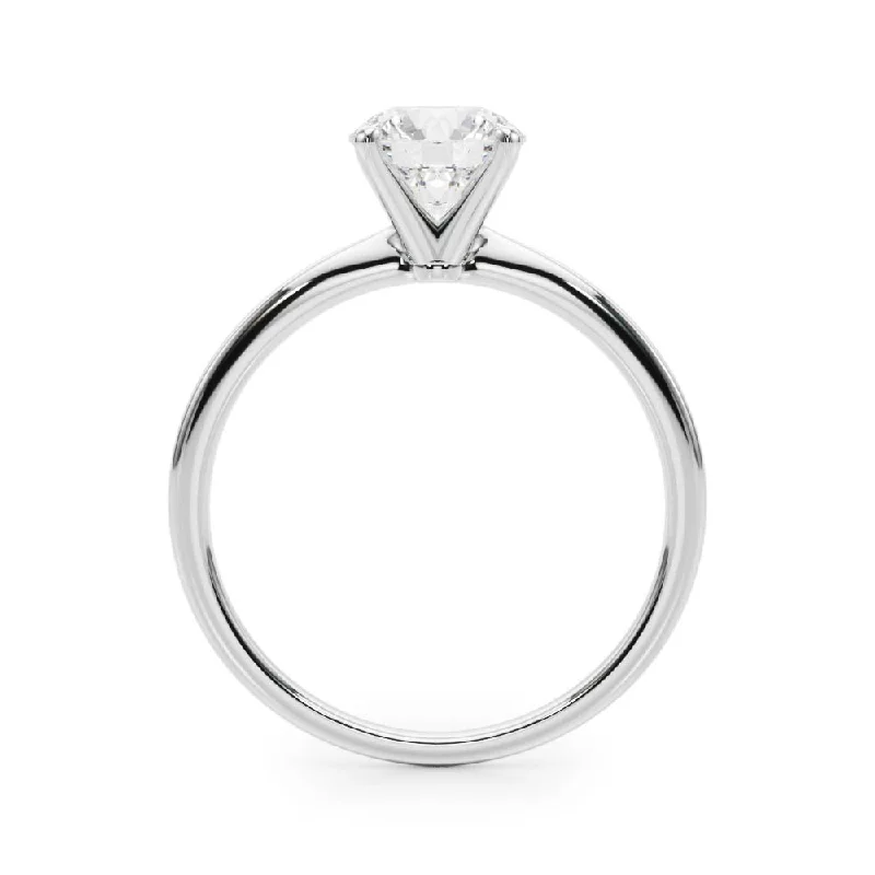 14k Gold Round Solitaire Engagement Ring