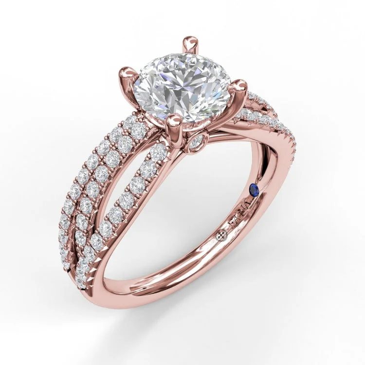 Enchanting Wave Band Engagement Ring