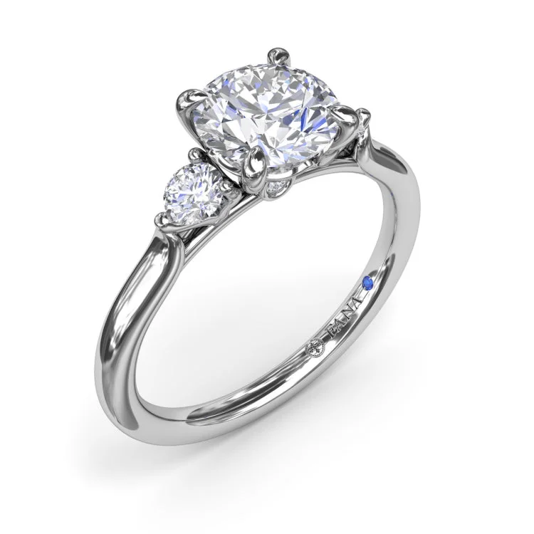 Brilliant Cut Three Stone Engagement Ring