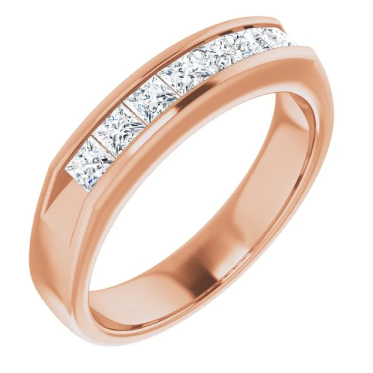 14K Rose 9/10 CTW Natural Diamond Ring