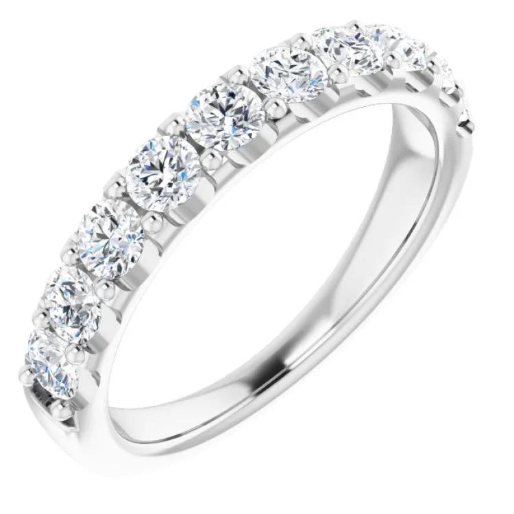 Platinum 1 CTW Natural Diamond Anniversary Band