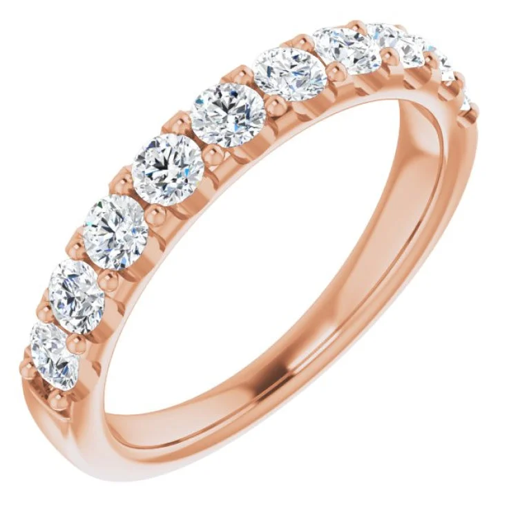 14K Rose 3/4 CTW Lab-Grown Diamond Anniversary Band