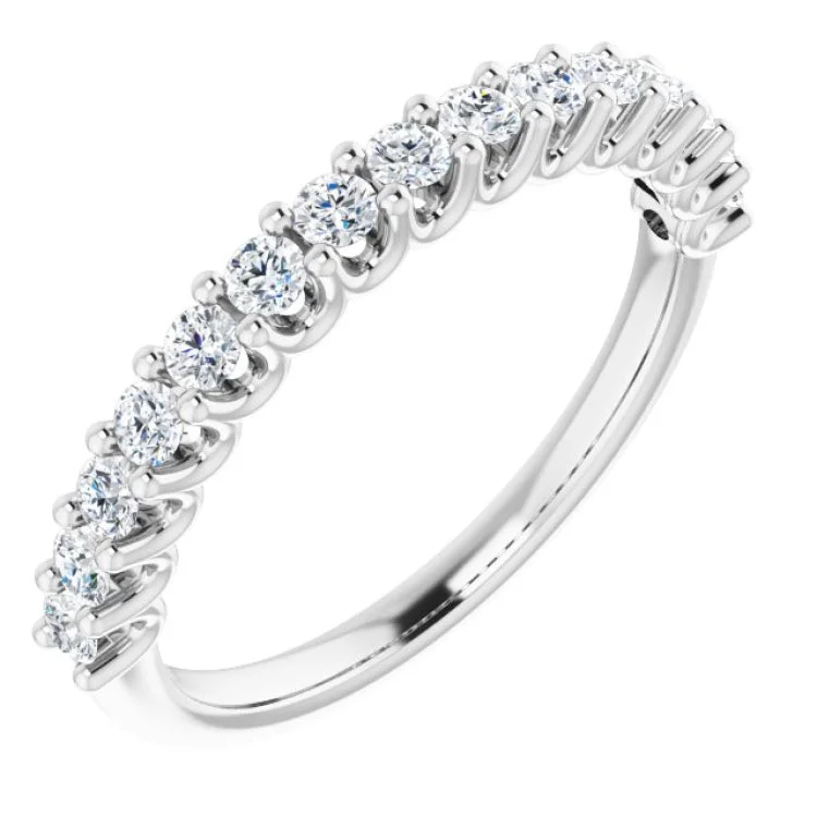 Platinum 1/2 CTW Natural Diamond Anniversary Band