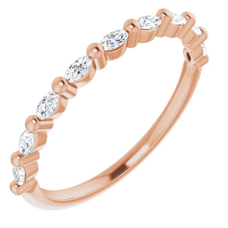 14K Rose 1/4 CTW Natural Diamond Anniversary Band