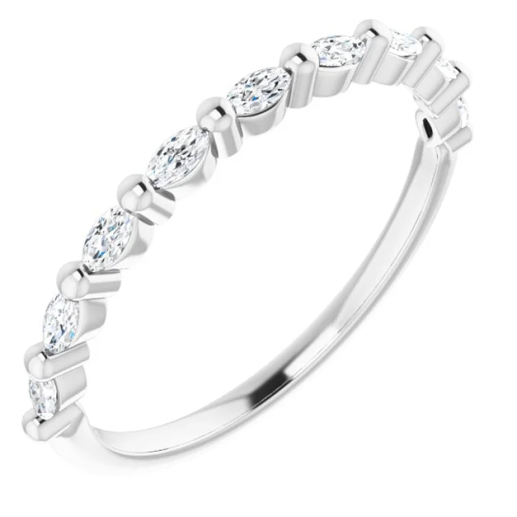 Platinum 1/4 CTW Natural Diamond Anniversary Band