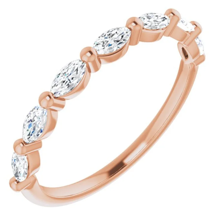 14K Rose 1/2 CTW Natural Diamond Anniversary Band