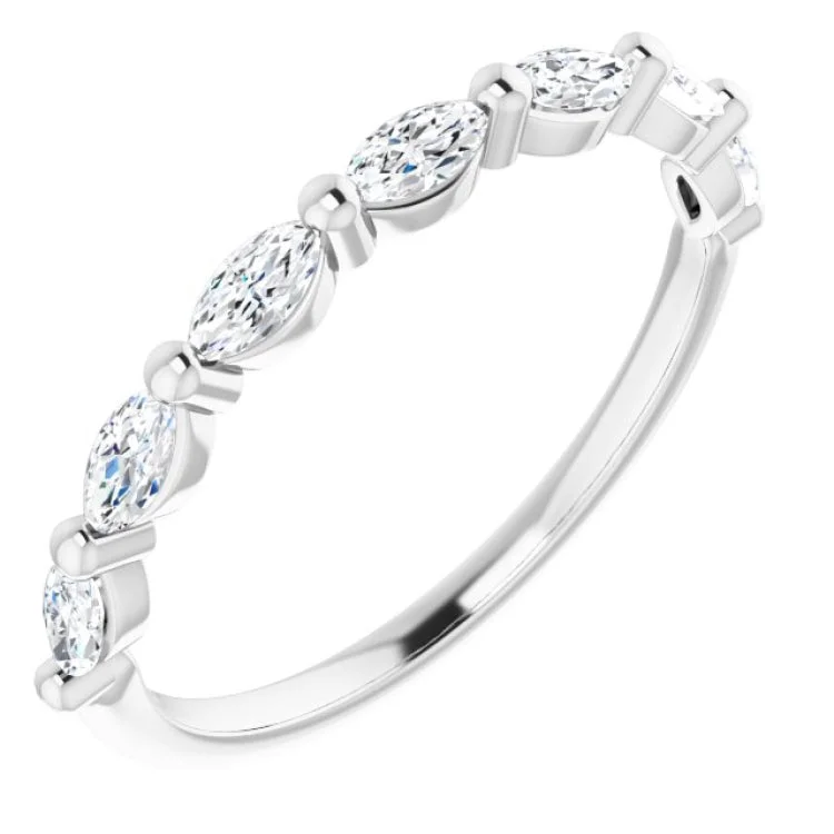 Platinum 1/2 CTW Natural Diamond Anniversary Band