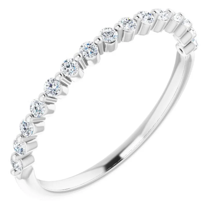 14K White 1/5 CTW Natural Diamond Anniversary Band