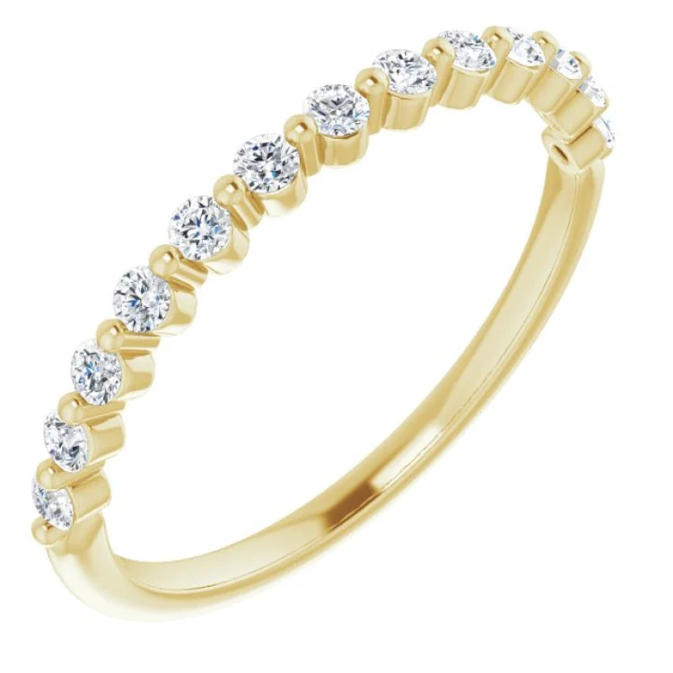 14K Yellow 1/5 CTW Natural Diamond Anniversary Band