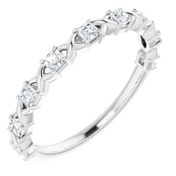 Platinum 1/2 CTW Natural Diamond Anniversary Band