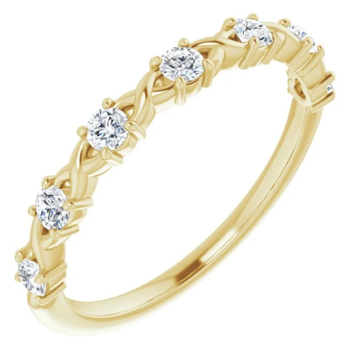 14K Yellow 1/3 CTW Natural Diamond Anniversary Band