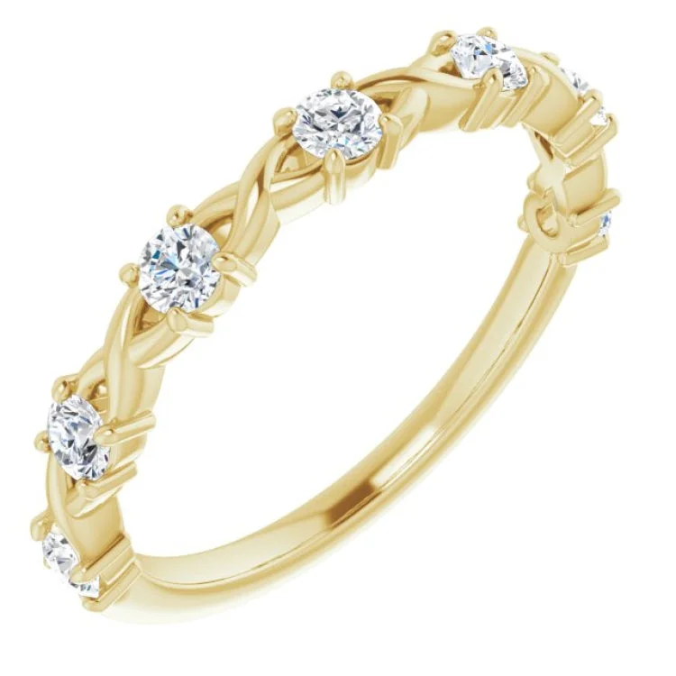 14K Yellow 3/8 CTW Natural Diamond Anniversary Band