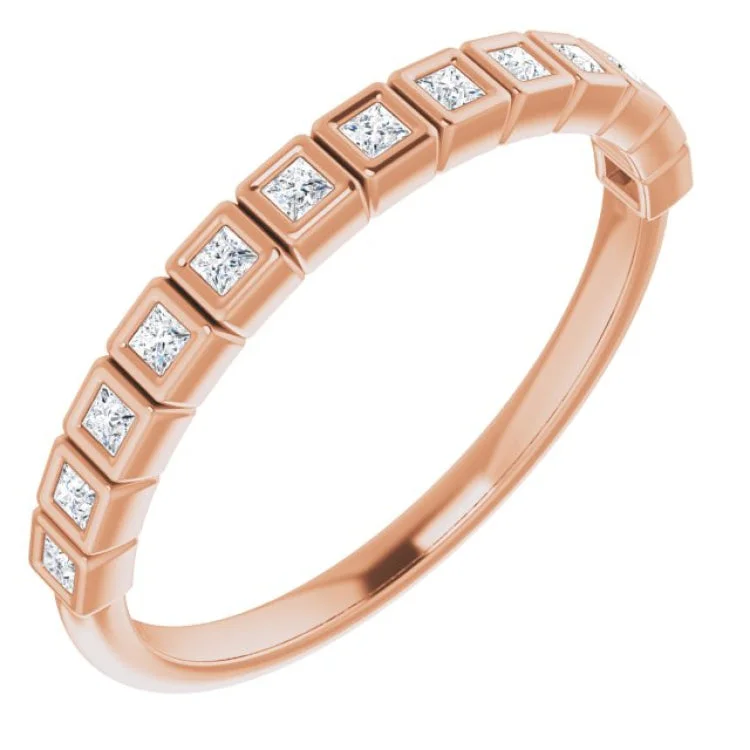 14K Rose 1/6 CTW Natural Diamond Anniversary Band