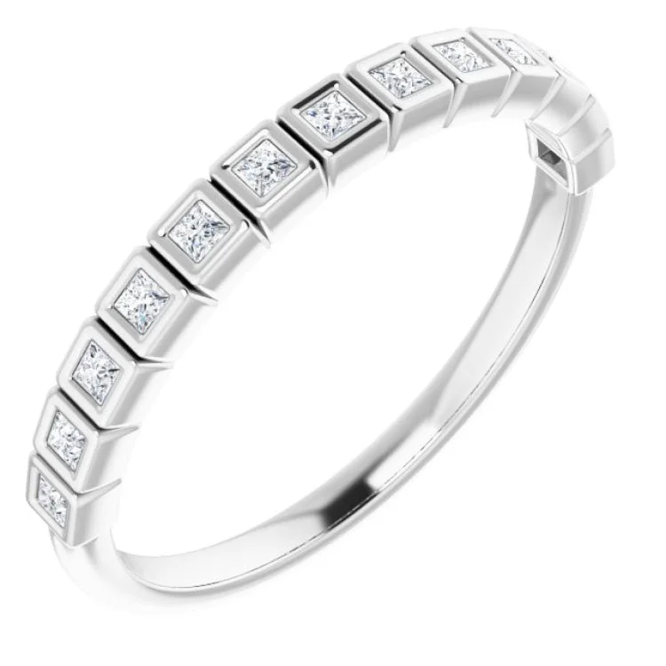 Platinum 1/6 CTW Natural Diamond Anniversary Band