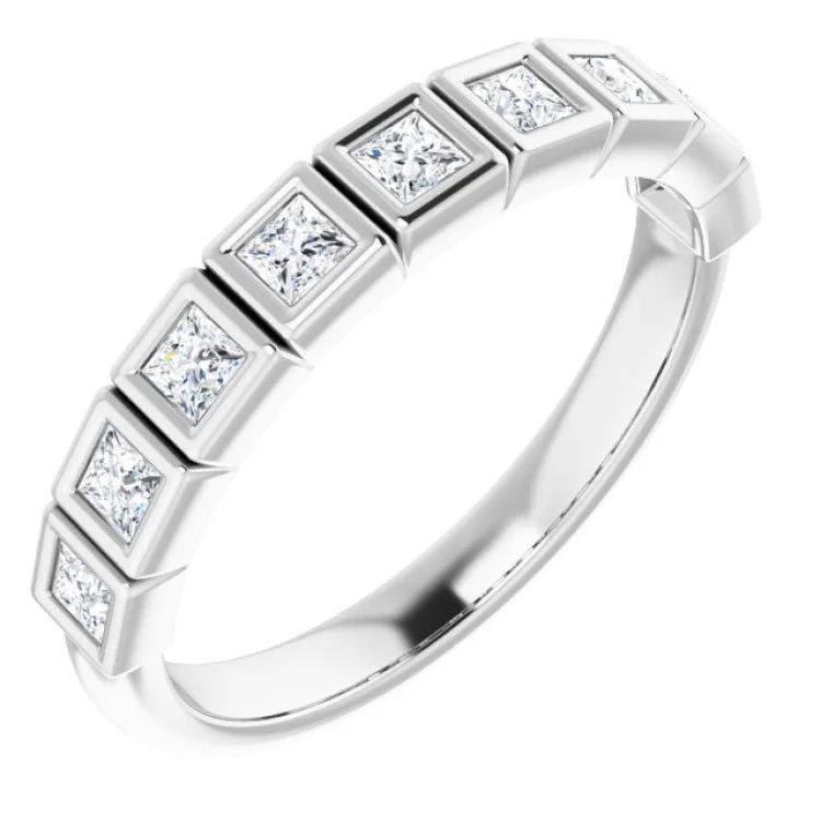 Platinum 1/2 CTW Natural Diamond Anniversary Band