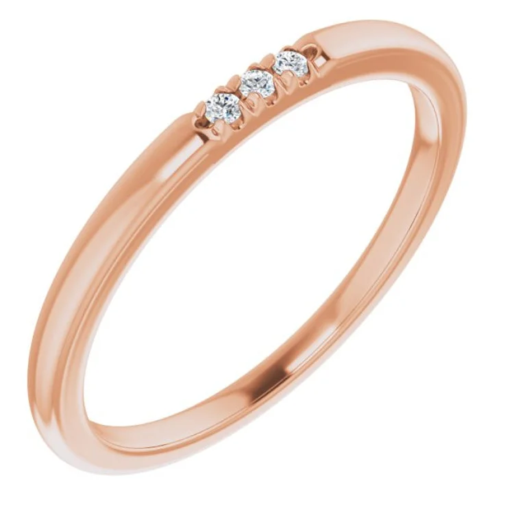 14K Rose .03 CTW Natural Diamond Anniversary Band