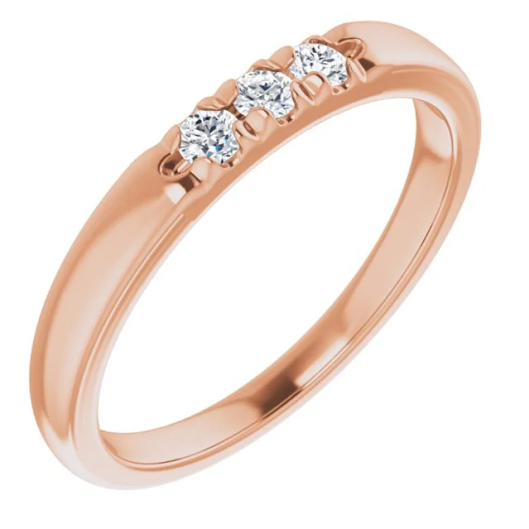 14K Rose 1/6 CTW Natural Diamond Anniversary Band