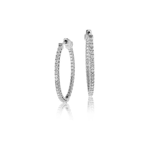 1.08 Carat Diamond Inside Out Hoops