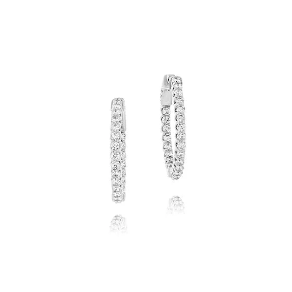 1 1/2 Carat Inside Out Diamond Hoops