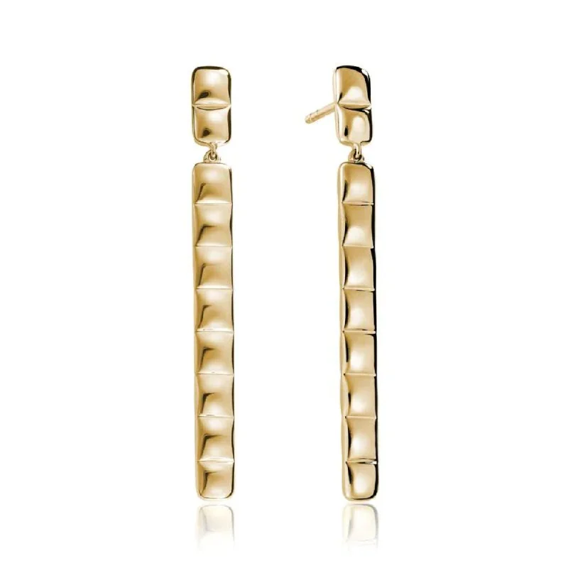 14k Bar Drop Earrings