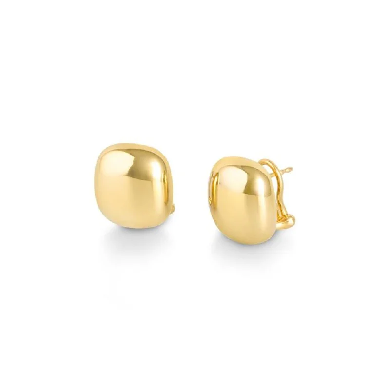 14k Cushion Button Stud Earrings