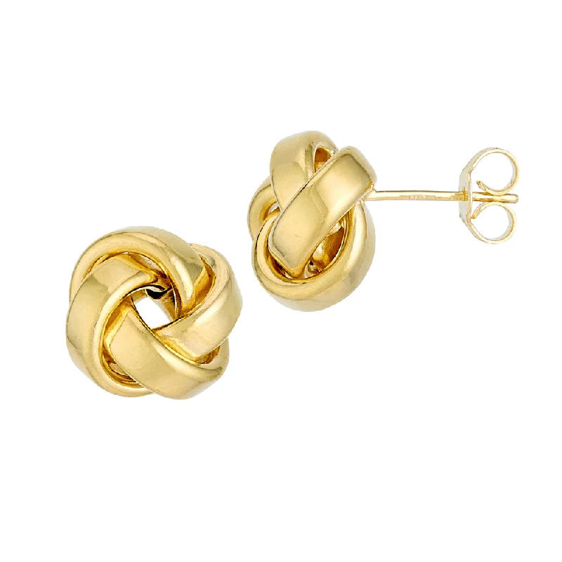 14k Gold 11mm Love Knot Stud Earrings