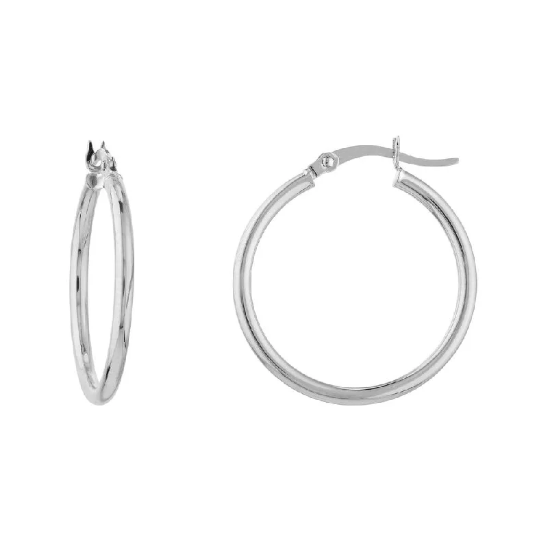 2x25mm Hoop Earrings