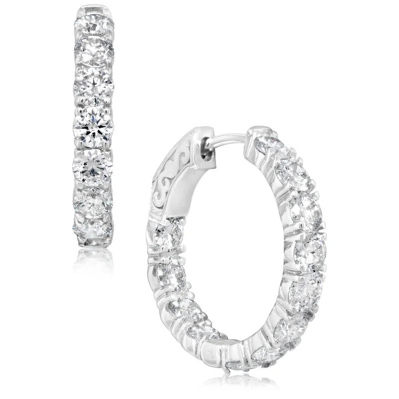 3.70 Carat Diamond Inside-Outside Hoops