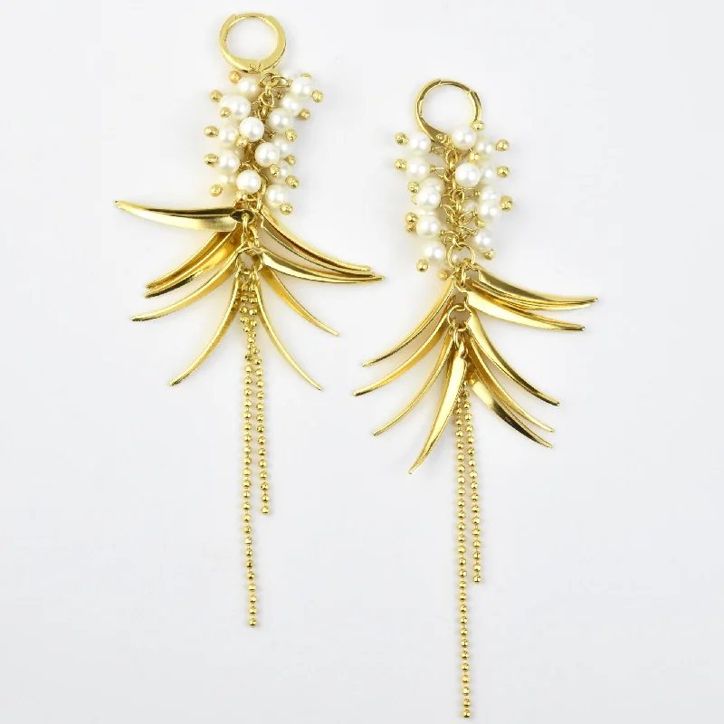 Beaded Pearl Fringe Drops