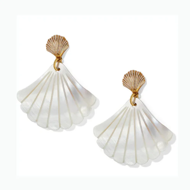 Brighton Sunset Cove Mother Of Pearl Shell Post Earrings