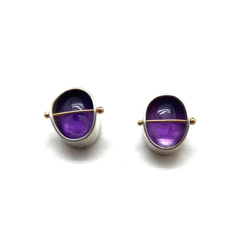 Captured Amethyst Studs