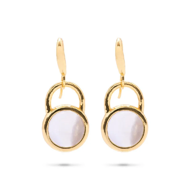 Capucine de Wullf Blandine Circle Drop Earrings with Clear Quartz