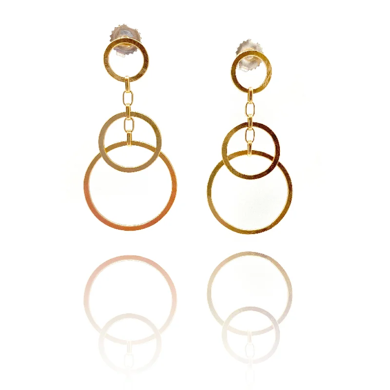 Circle Bunches Earrings - Yellow Gold Vermeil