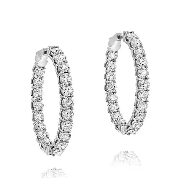 Diamond Hoop Earrings