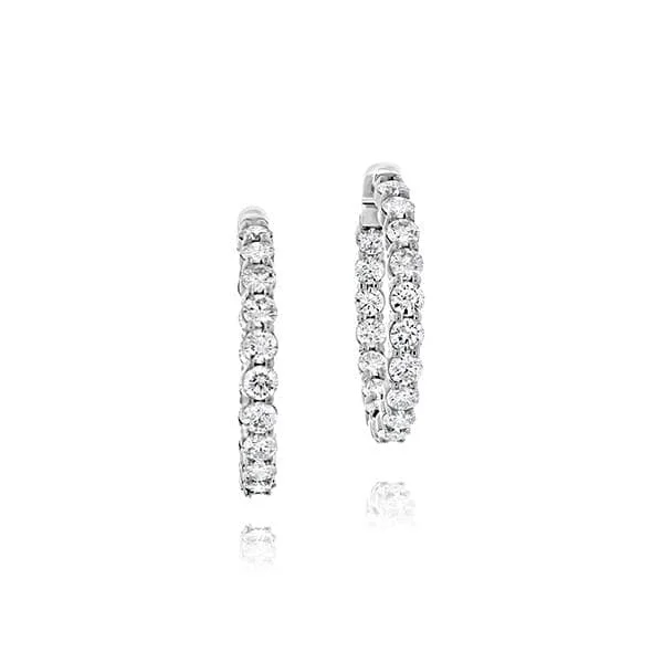 Diamond Inside Out Hoop Earrings