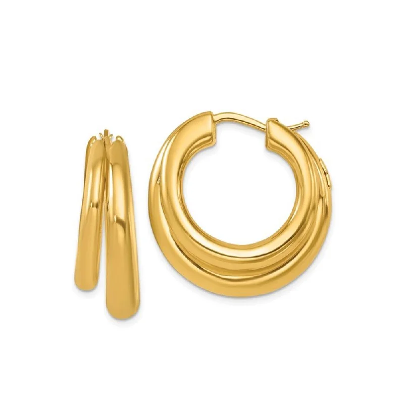 Double Round Hoop Earrings