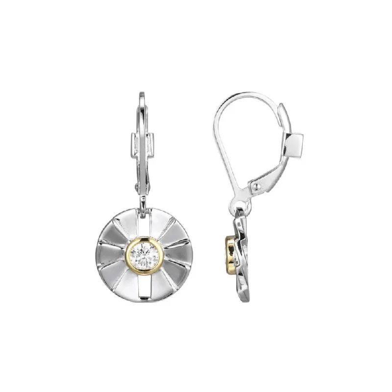 Elle Pleat Design Drop Earrings