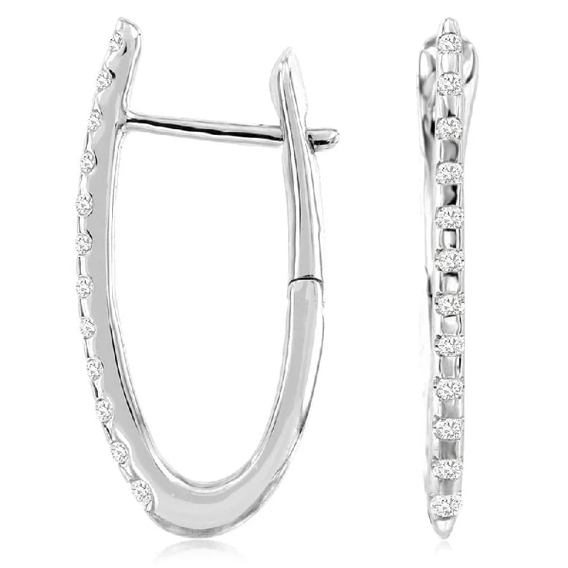 Elongated Diamond Hoops