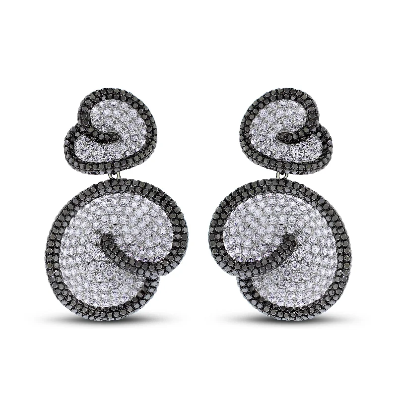 Whirls of Love Diamond Earrings (17.49 ct Diamonds) in Gold