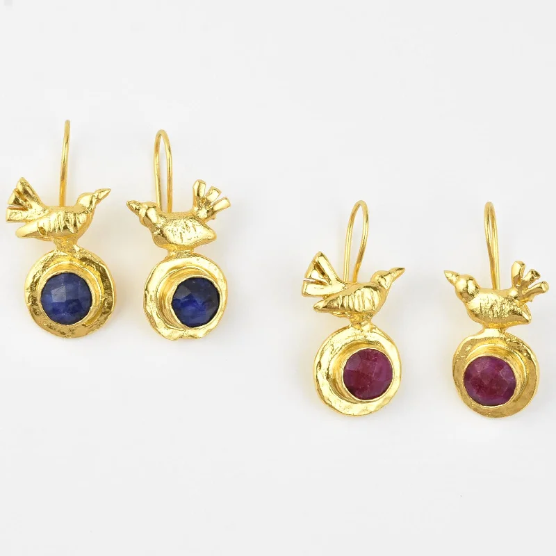 Gold Plated Bird Earrings