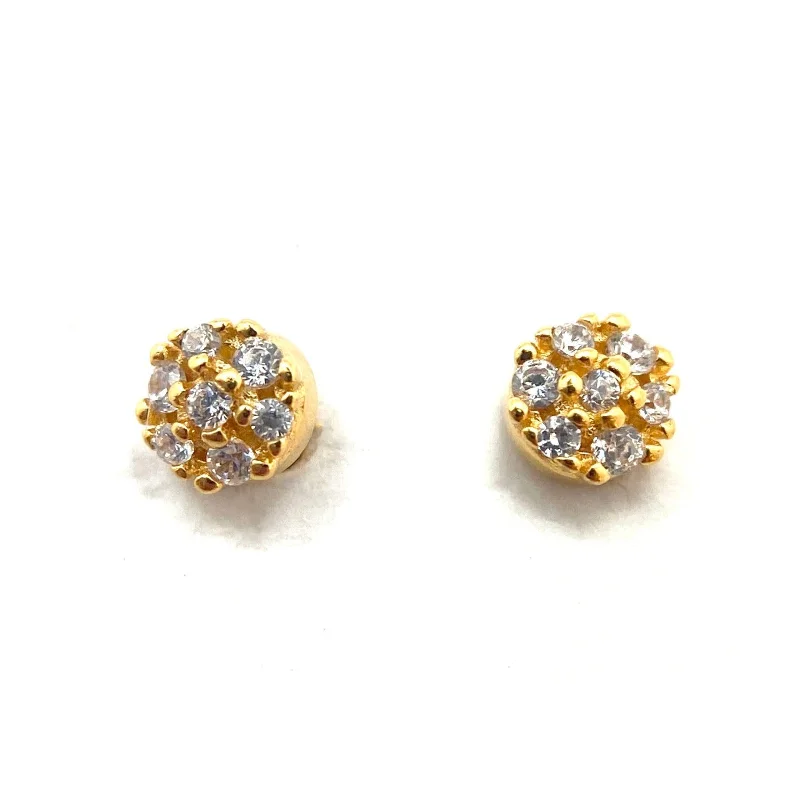 Mini Gold Vermeil Circle Studs