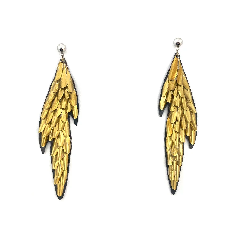 Golden Cascade Aluminum Earrings