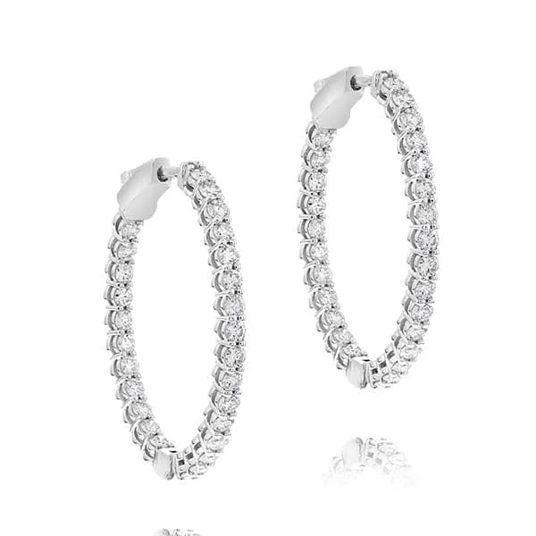 Inside Outside Diamond Hoop Earrings