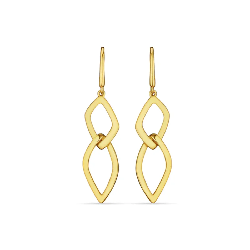 Judith Ripka 14k Selvaggia Double Link Drop Earrings