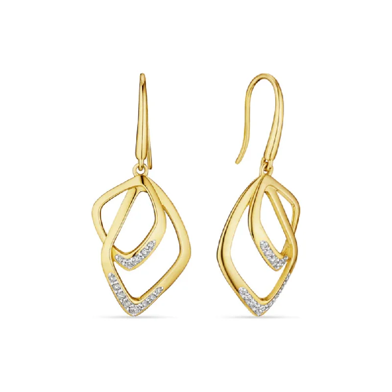 Judith Ripka 14k Selvaggia Drop Earrings with Diamonds